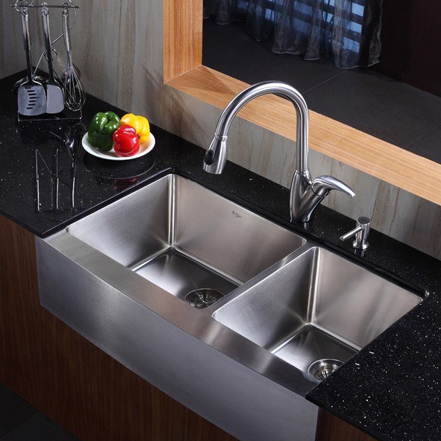 modern dual stainless steel kitchen sink