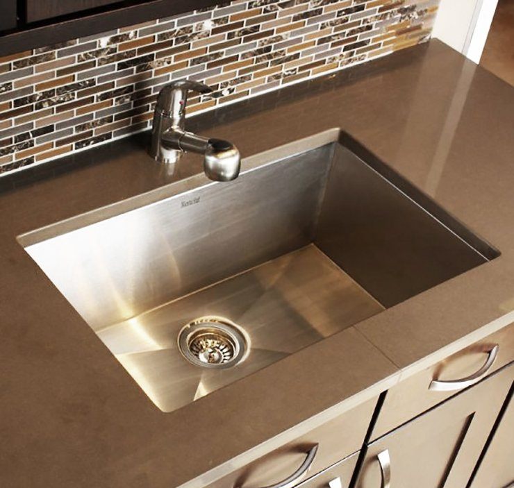 simple modern stainless steel kitchen sink