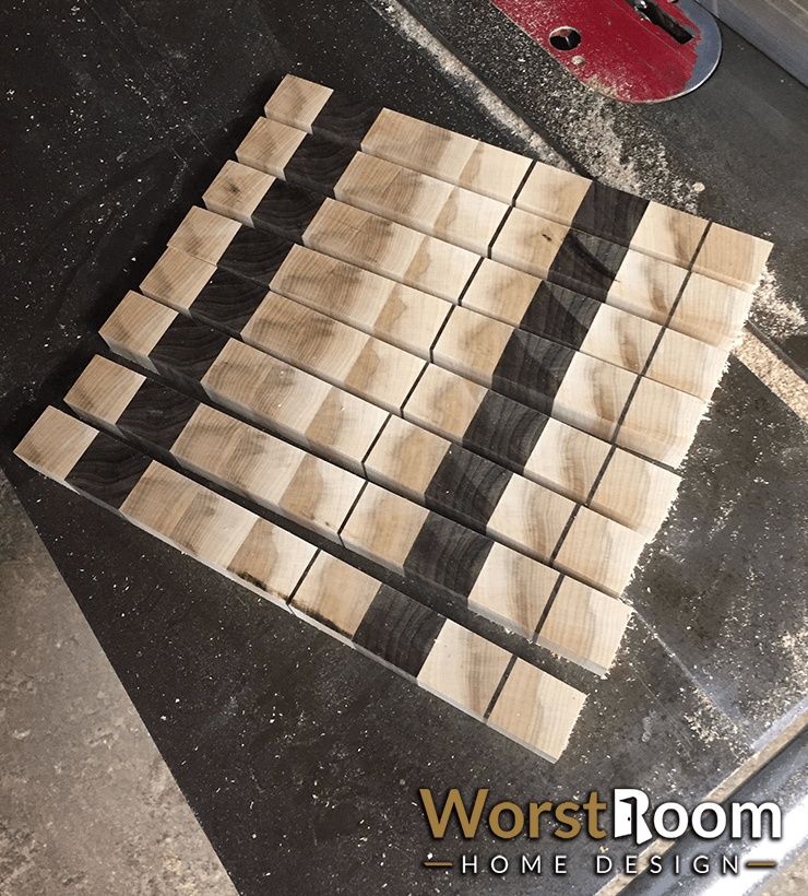 turn the cutting board end grain facing up