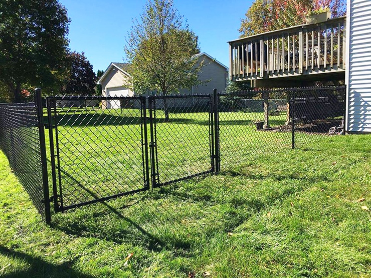 black chain link fence