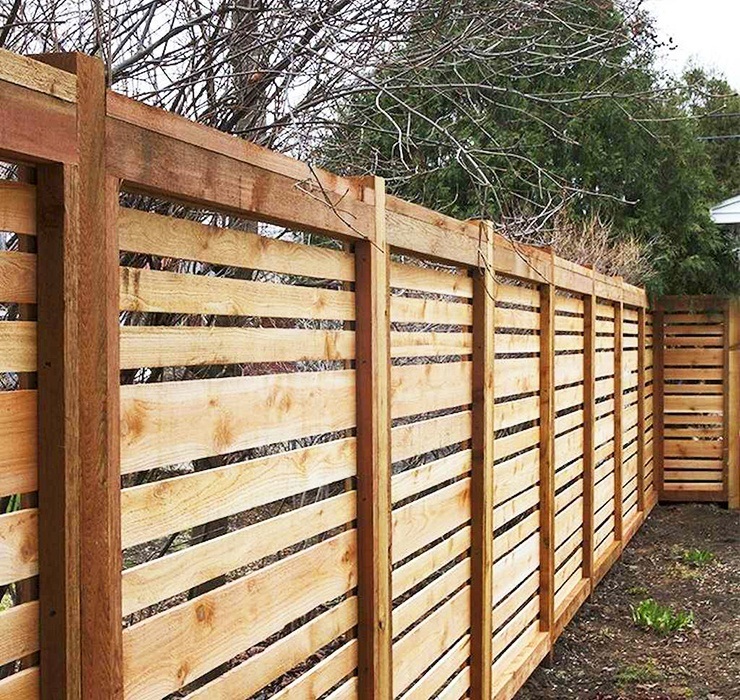 flat top privacy fence