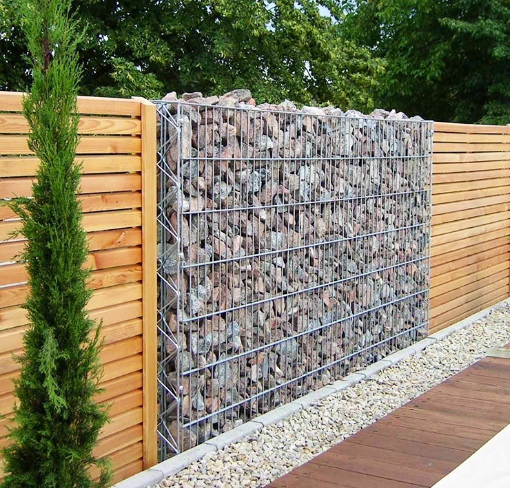 gabion wall fence ideas