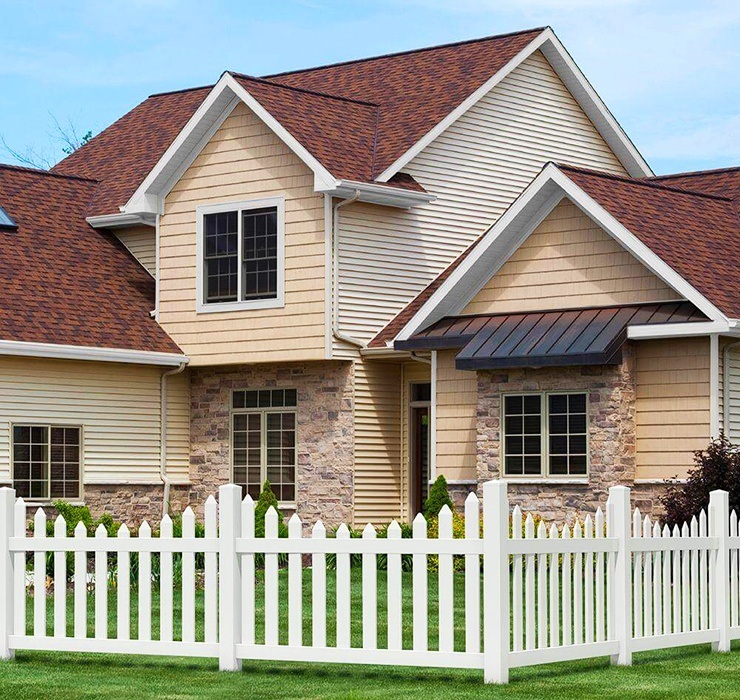 white vinyl scallop fence