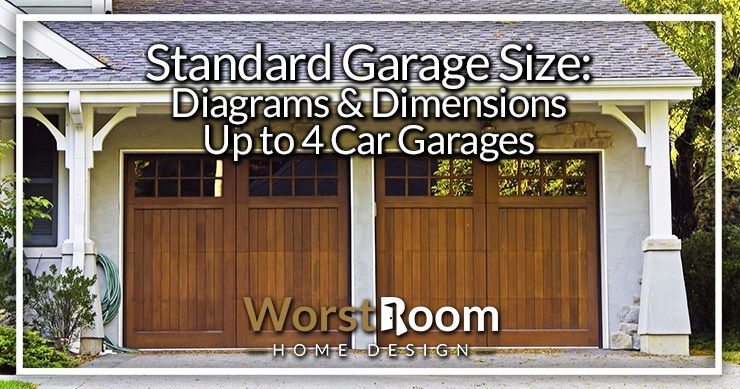 Standard Garage Size Diagrams, 2 Car Garage Door