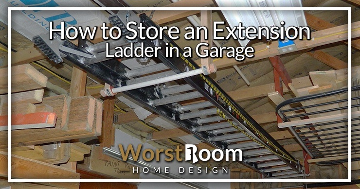 how to store an extension ladder in a garage