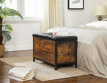 foot of the bed trunk as alternatives to dressers