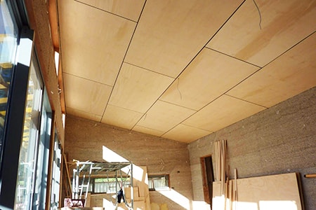 plywood as one of the drop ceiling alternatives