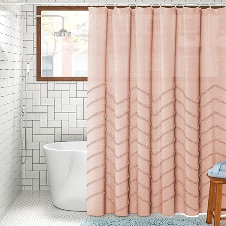 shower curtains are the most common glass shower door alternatives