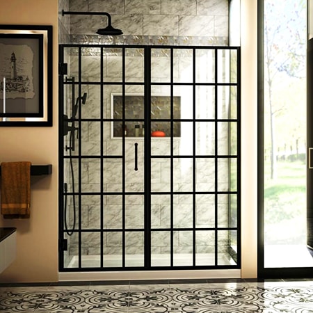 steel shower door