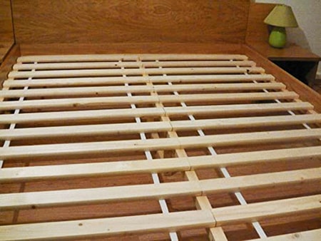 under-mattress wood slats are a perfect alternative to box springs