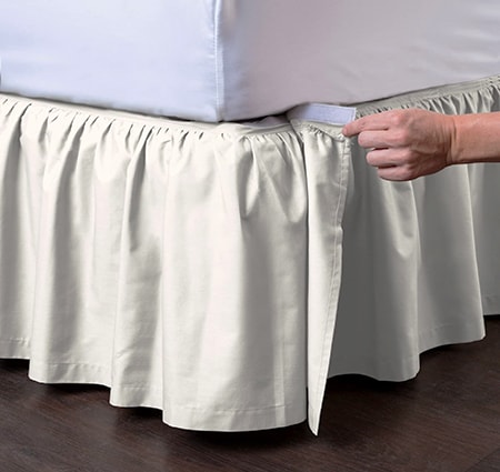 among the bed skirt options is the velcro bed skirt