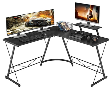 L-shaped desks offer maximum convenience and access to your work
