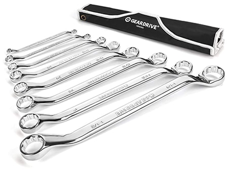 Box wrenches have the looped end on both sides and are a common type of wrench