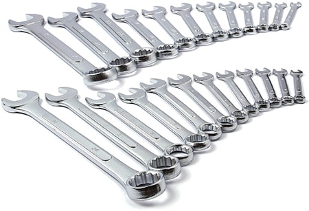 fixed wrenches have both an open end and a closed end that loops entirely around a bolt head that provides greater leverage and less chance of slippage