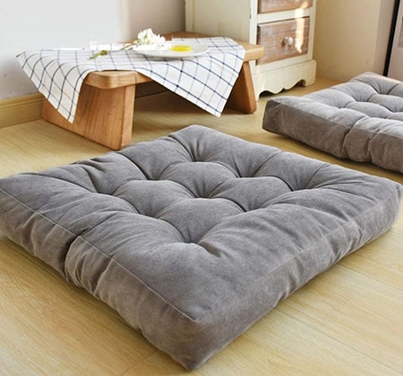 floor cushions are a great replacement for couches and sofas, especially for young adults and children