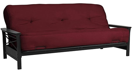 The futon sofa is the perfect mattress substitute for small studio apartments or college dorm rooms