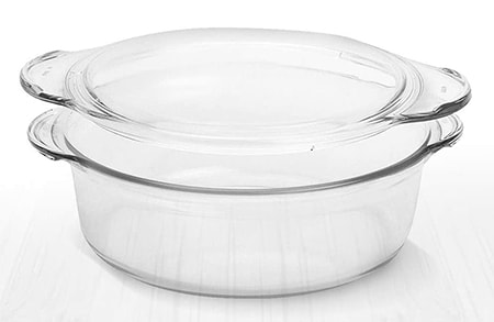glass casserole dish with lid