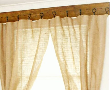 nails as a substitute for a curtain rod