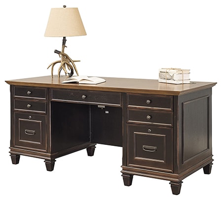 pedestal desks are a lot like executive desks but often have a larger desktop and ample storage drawers