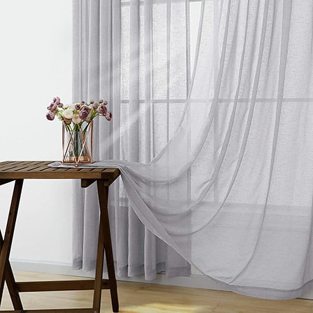 semi-opaque curtains are a mix between sheer and opaque options