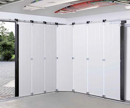 sliding garage doors are similar to the ones that move upwards towards the ceiling but these move to the side instead