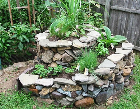 spiral herb garden