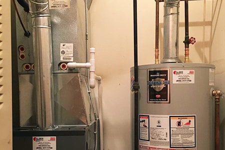 combined water heater and furnace