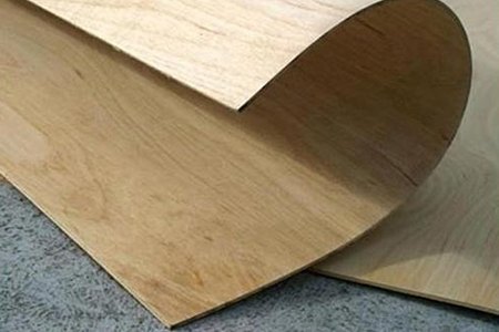 flexible plywood is bent and dried into shape