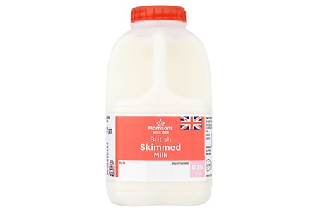 skimmed milk has the cream layer skimmed off the top to reduce the calorie count while keeping all the nutrients