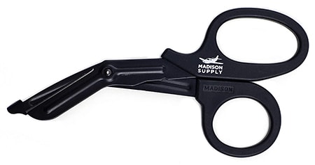 trauma shears are designed for paramedics to cut the clothes off of people in need of urgent medical help