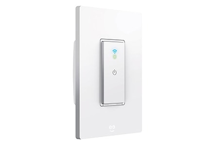 wireless smart light switches can be used from a remote control or smart phone through wifi, bluetooth, or radio signal