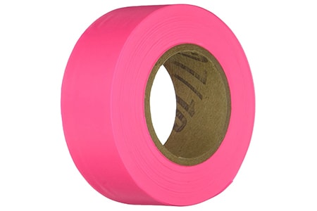 flagging tape is meant to be bright and draw attention to an area or object