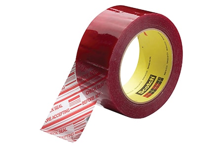 security tape is used to make sure nobody tampered with a box, envelope, door, or anything else