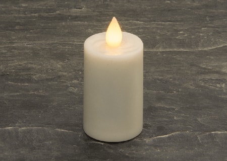 an electric candle is a much safer candle replacement because there's no actual fire