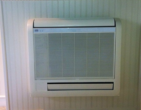 wall mounted ductless mini-split air conditioner are common aircon types in older apartments in bigger cities