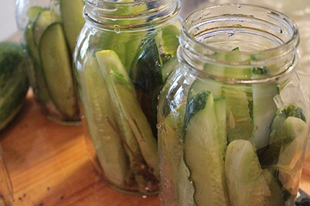 candied pickles can be given as an example for authentic pickle flavors since they are fermented in a sweet solution