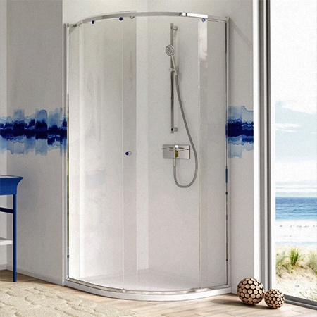 curved enclosure shower