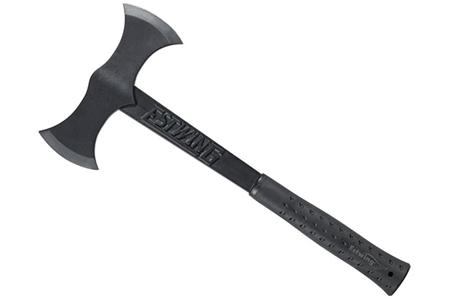 there are different kinds of axes that have two blades on either side of its head and the most common example of it is double bit axe