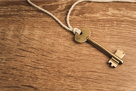 among many types of house keys, double or four-sided keys are the most commonly used
