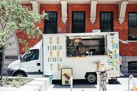 food service trailers are the most delicious types of trailers; they have kitchens inside them used to serve yummy foods