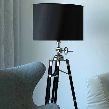 tripod types of floor lamps are modern and stylish solutions for room lighting