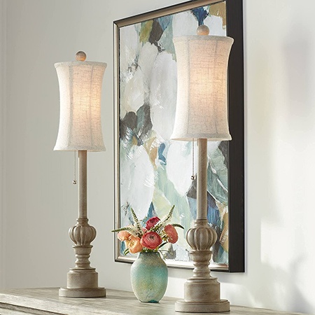you can improve the look of your house with different lamp types like buffet lamps