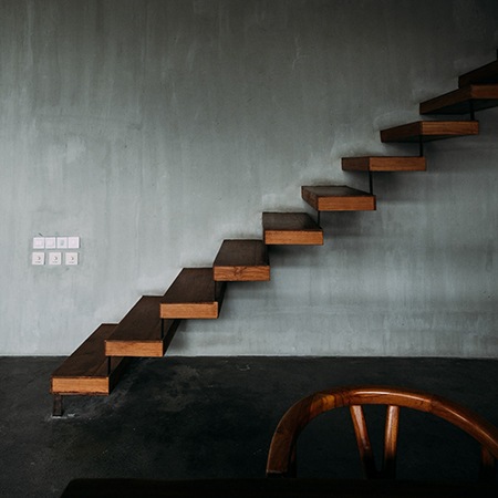 cantilever stairs are the most exciting types of stairs, it does look like they are floating in the air