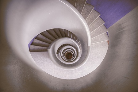 circular stairways are the most common types of stairways of an apartment or long building
