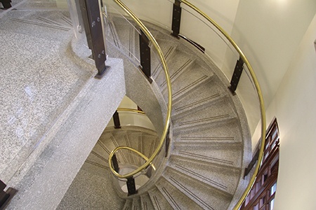 one of the most standard staircase types are curved staircases