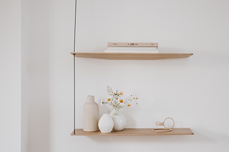 there are different types of shelves that have a unique design and hanging shelves are one of them