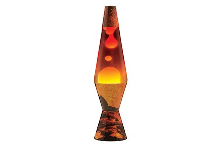 lava lamps do not look like the usual types of lamps; they have a thick liquid inside that is heated to lighten a small area