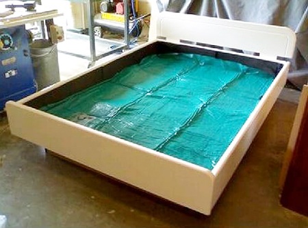 waterbeds are different kinds of mattresses in that there are no springs or foam but they're filled with water