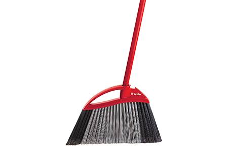 there are different types of brooms, like angled brooms, that are designed specifically to be able to be used on cornered surfaces