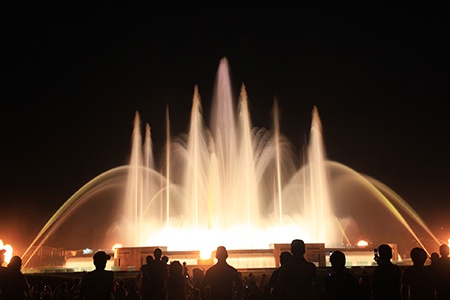 digital curtain fountains